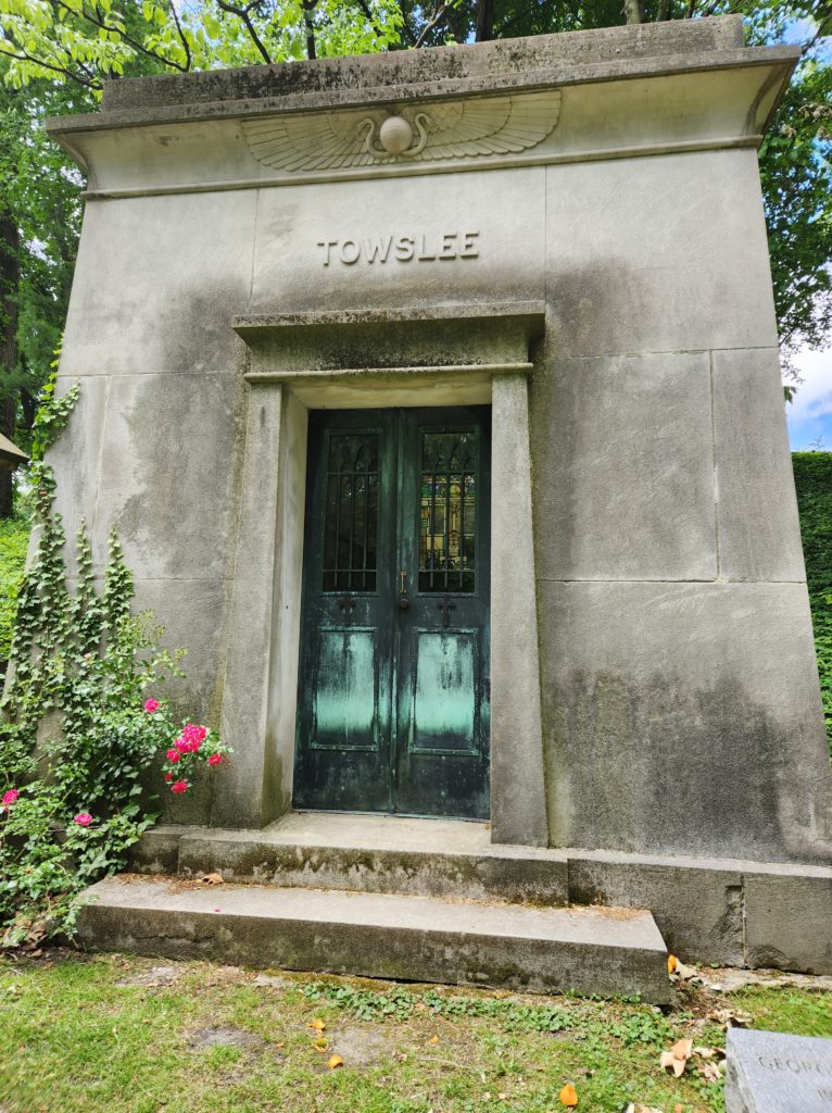 "Towslee" mausoleum in the Lake View Cemetery in Cleveland, OH. 