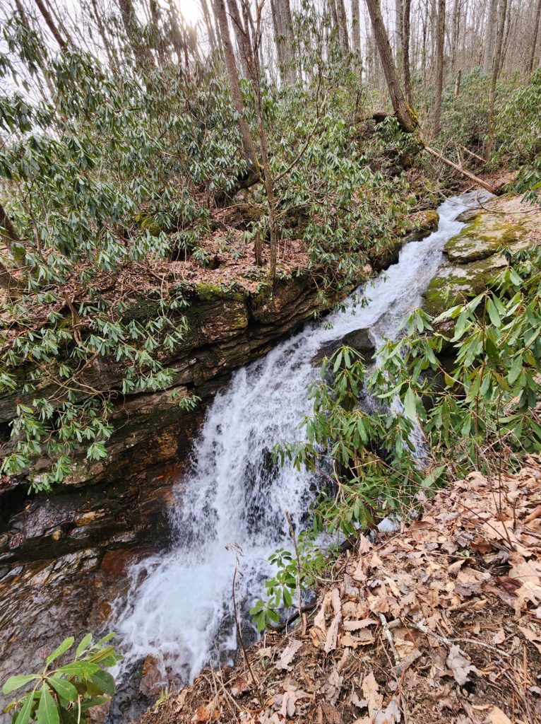 The second of four waterfalls at Blue Hole Falls. 